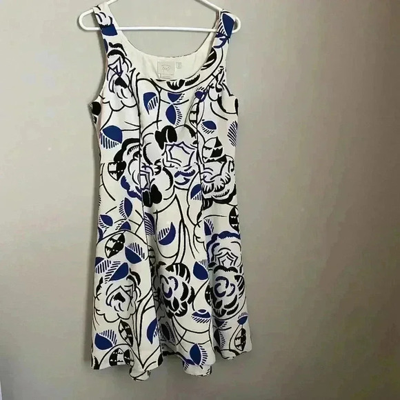 Anthropologie Vanessa Virginia Fit & Flare Dress Size 10 - Picture 1 of 13